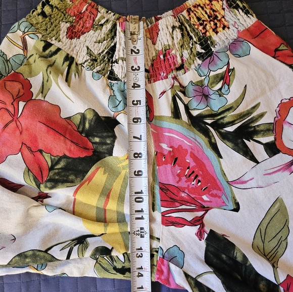 Tahari Tropical Fruit Print Linen-Blend Wide Leg Pants Size Lg - Picture 10 of 10